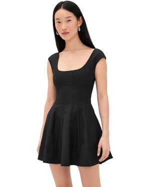 GUIZIO Leila Twill Mini Dress - Black