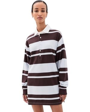 GOOD AMERICAN The Knit Rugby Mini Dress - Black