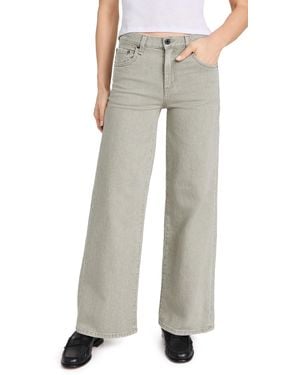 ASKK NY Slim Wide Leg Jeans - White