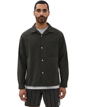 KNICKERBOCKER Fulton Seersucker Shirt - Black