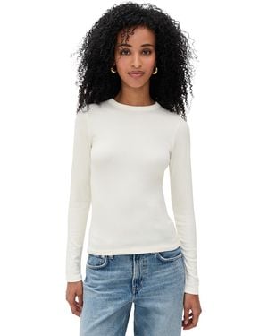 Madewell Drapey Rib Long-Sleeve Tee - White