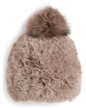 Jocelyn Faux Hat With Faux Pom - Natural