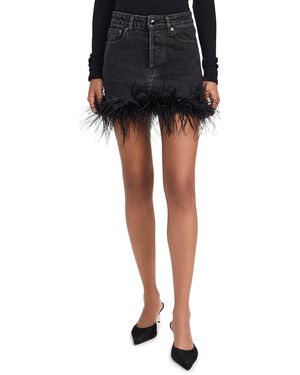 retroféte Elvie Denim Skirt - Black