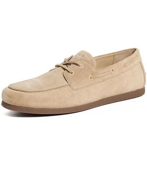 Vince Marin Suede Boat Shoes - White
