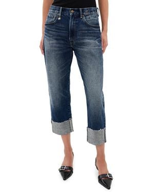R13 Cuffed Ex-Boyfriend Jeans - Blue