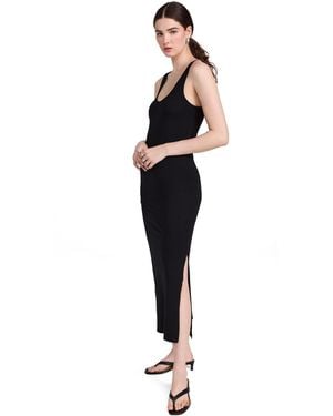 Another Tomorrow Slim Tank Dress - Black