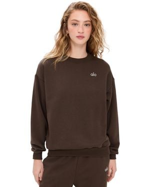 Alo Yoga Accolade Crew Neck Pullover - Brown