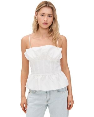 Line & Dot Theo Top - White