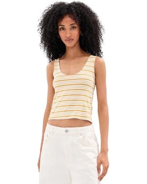 Le Bos Louise Cropped Stripe Tank - Black