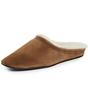 Veronica Beard Narcisa Shearling Mules - Brown