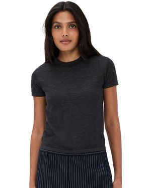 RENGGLI Cashmere Silk Knit Tee - Black