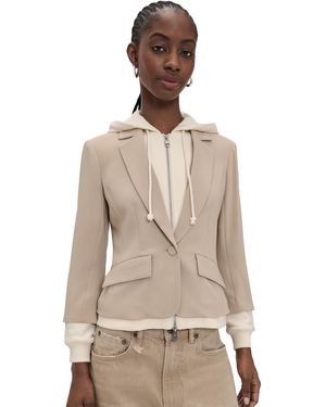 Cinq À Sept Zip Up Le Petit Khloe Blazer - Natural