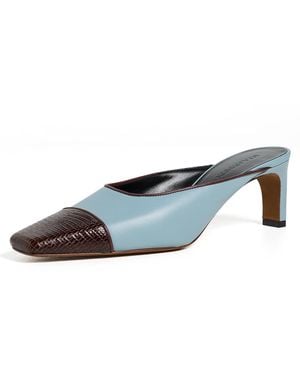 Ulla Johnson Mix Media Mid Heel Mules - Multicolor