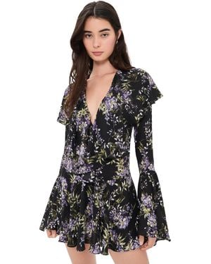 Norma Kamali Ruffle Mini Dress - Black