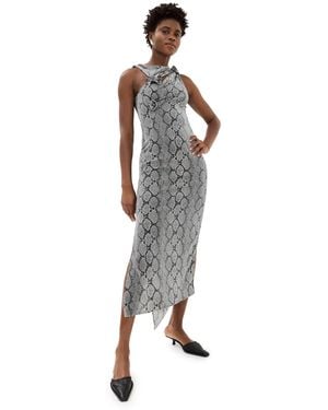 Coperni Asymmetric Flower Gown - Black