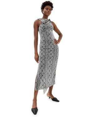 Coperni Asymmetric Flower Gown - Black