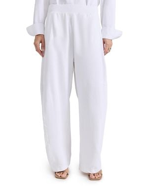 Tibi Petite Summer Sweatshirting Winslow Pants - White