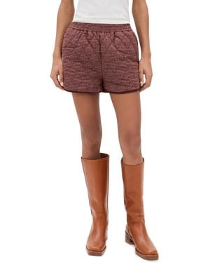 Bailey Rose Quilted Shorts - Red