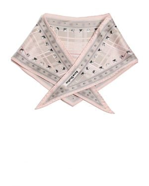 Acne Studios Volta Triangle Check Scarf - Pink