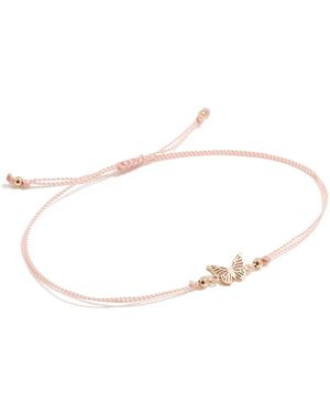 Zoe Chicco 14K Midi Bitty Butterfly Cord Bracelet - Black
