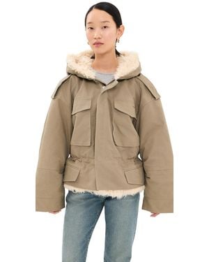 Marc Jacobs Cropped Cargo Parka - Natural