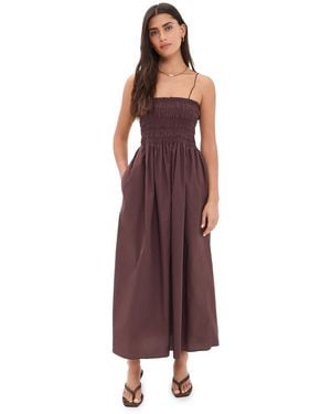 Z Supply Cornelia Poplin Midi Dress - Purple