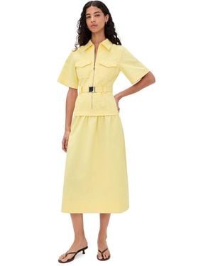 ALIGNE Pearl Belted Dress - Yellow