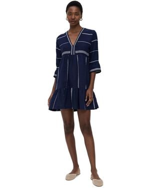 lemlem Hanna Flutter Dress - Blue