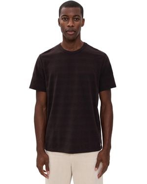 Marine Layer Signature Jacquard Crew Tee - Black