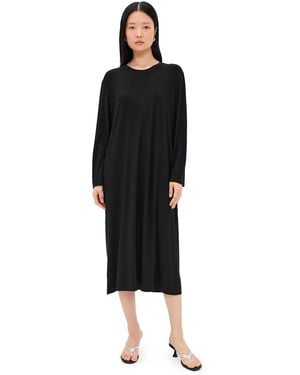 Norma Kamali Oversized Long Sleeve Dress - Black