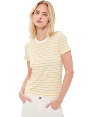 Vince Stripe Shrunken 90S Tee - Natural