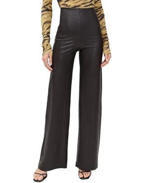 Commando Faux Leather Wide Leg Pants - Black