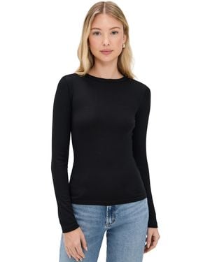Madewell Modal Rib Long Sleeve Crew - Black