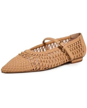 Ulla Johnson Gracie Hand Knotted Ballet Flats - White