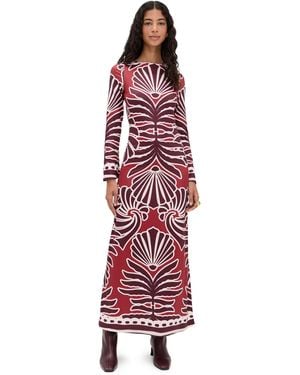 Seven Wonders Sienna Sleeved Maxi Dress - Red