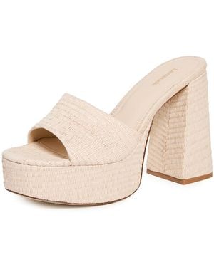 Larroude Dolly Mules - Natural