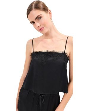Le Bos Sienna Satin Top - Black