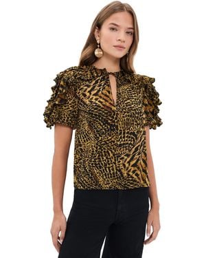 Ulla Johnson Josephine Silk Top - Black