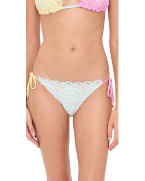 PQ Swim Lace Tie Side Full Bottoms - Blue