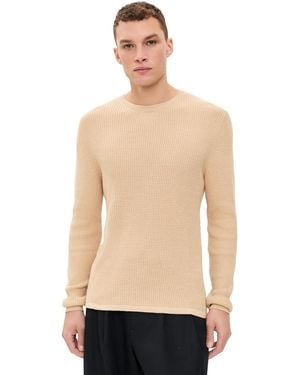 Redvanly Posner Cotton Cashmere Thermal Sweater - Natural