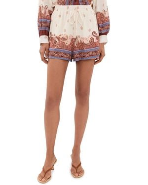 dress to Off- Poema Pockets Drawstring Shorts - Multicolour