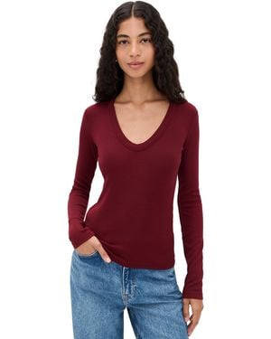 Cotton Citizen Verona U Neck Shirt - Red