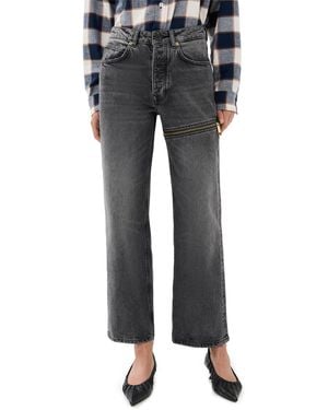 frenken Denim Zipper Pants - Black