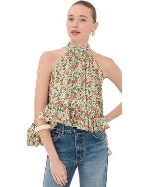 Azeeza Plath Cotton Voile Top - Multicolor