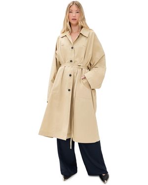 Simonett Oversized Trench Coat - Natural