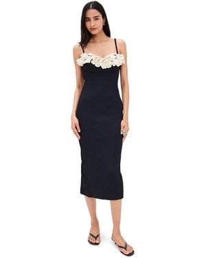 PATBO Breeze Jacquard Colorblock Midi Dress - Blue