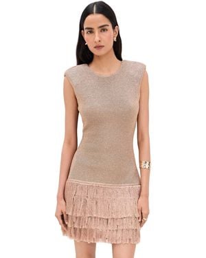 Aje. Breeze Kint Mini Dress - Metallic