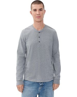 Marine Layer Luxe 250 Henley Tee - Gray