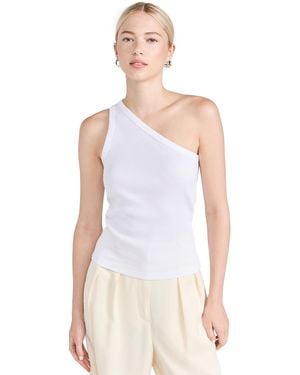 Rohe Asymmetrical Rib Top - White