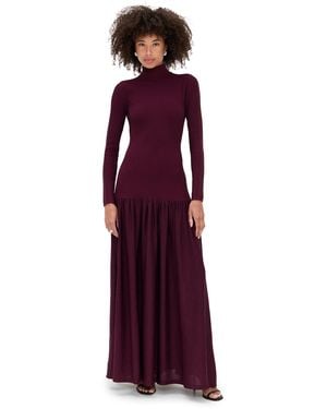 retrofte Bandini Knit Drop-Waist Maxi Dress in Purple | Lyst